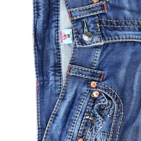 TRUE Religion Jeans Size 30 SKINNY Blue - Picture 5 of 9